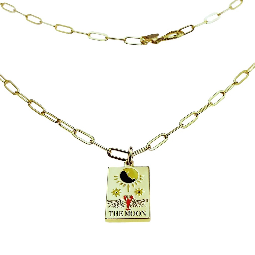 NWOT, VERAMEAT, ‘THE MOON’ COLOR LIFE TAROT NECKLACE 18” - Picture 2 of 4